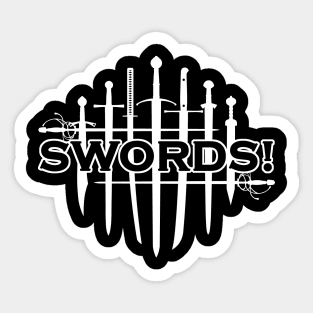 SWORDS! (dark) Sticker